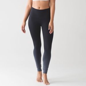 Lululemon Wunder Under black ombré leggings